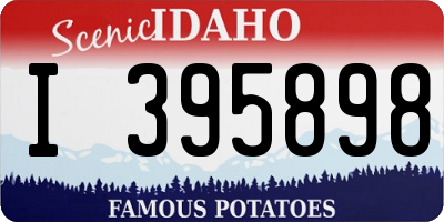 ID license plate I395898