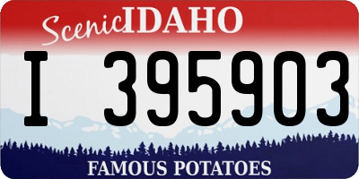 ID license plate I395903