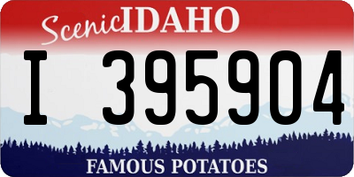 ID license plate I395904