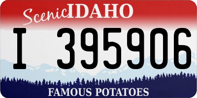 ID license plate I395906