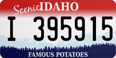 ID license plate I395915
