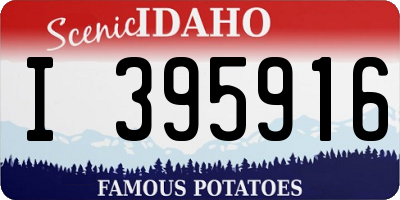 ID license plate I395916