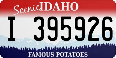 ID license plate I395926