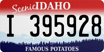 ID license plate I395928
