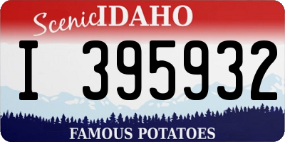 ID license plate I395932