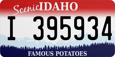 ID license plate I395934