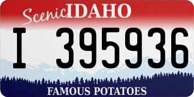 ID license plate I395936