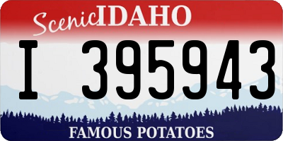 ID license plate I395943