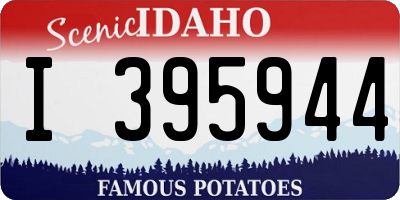 ID license plate I395944