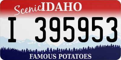 ID license plate I395953