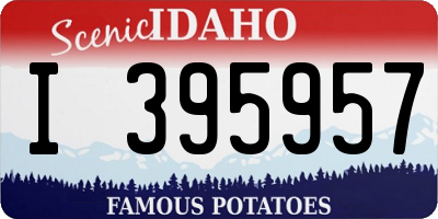 ID license plate I395957