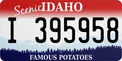 ID license plate I395958