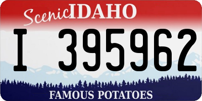 ID license plate I395962