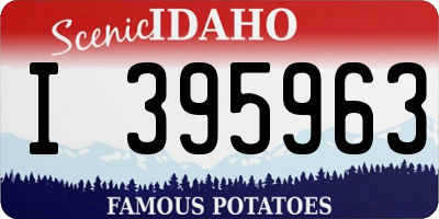 ID license plate I395963