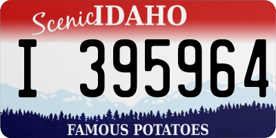 ID license plate I395964