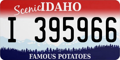 ID license plate I395966