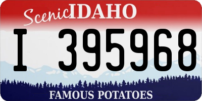 ID license plate I395968