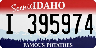 ID license plate I395974
