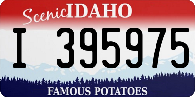 ID license plate I395975
