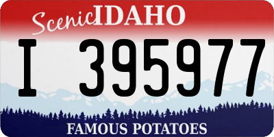 ID license plate I395977