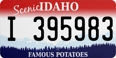 ID license plate I395983