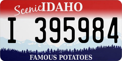 ID license plate I395984