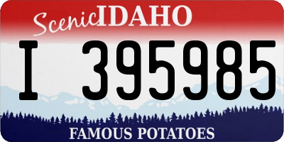 ID license plate I395985
