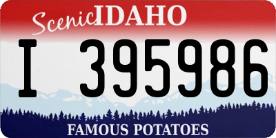 ID license plate I395986