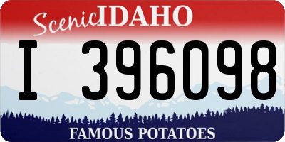 ID license plate I396098