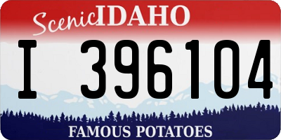 ID license plate I396104
