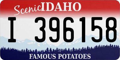 ID license plate I396158