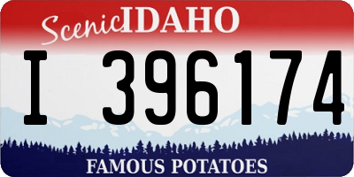 ID license plate I396174