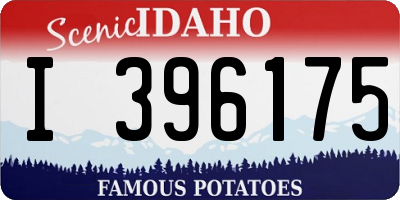 ID license plate I396175