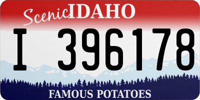 ID license plate I396178