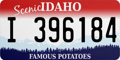 ID license plate I396184
