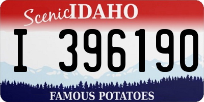 ID license plate I396190
