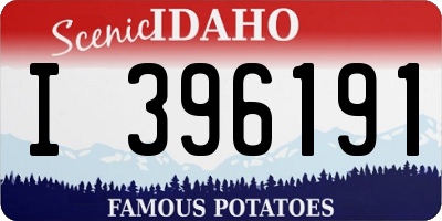 ID license plate I396191