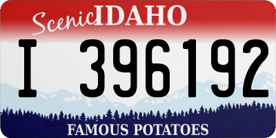 ID license plate I396192