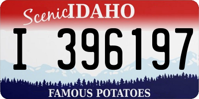 ID license plate I396197