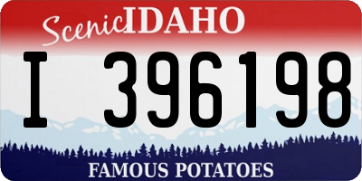ID license plate I396198
