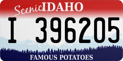 ID license plate I396205