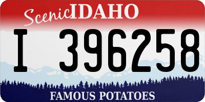 ID license plate I396258