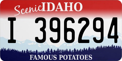 ID license plate I396294