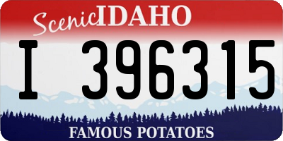 ID license plate I396315
