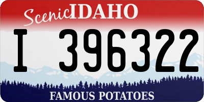 ID license plate I396322