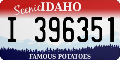 ID license plate I396351