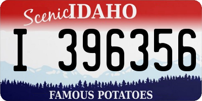 ID license plate I396356