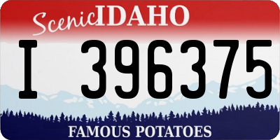 ID license plate I396375
