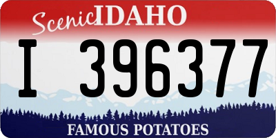 ID license plate I396377