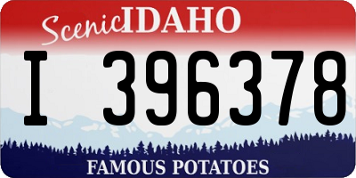 ID license plate I396378